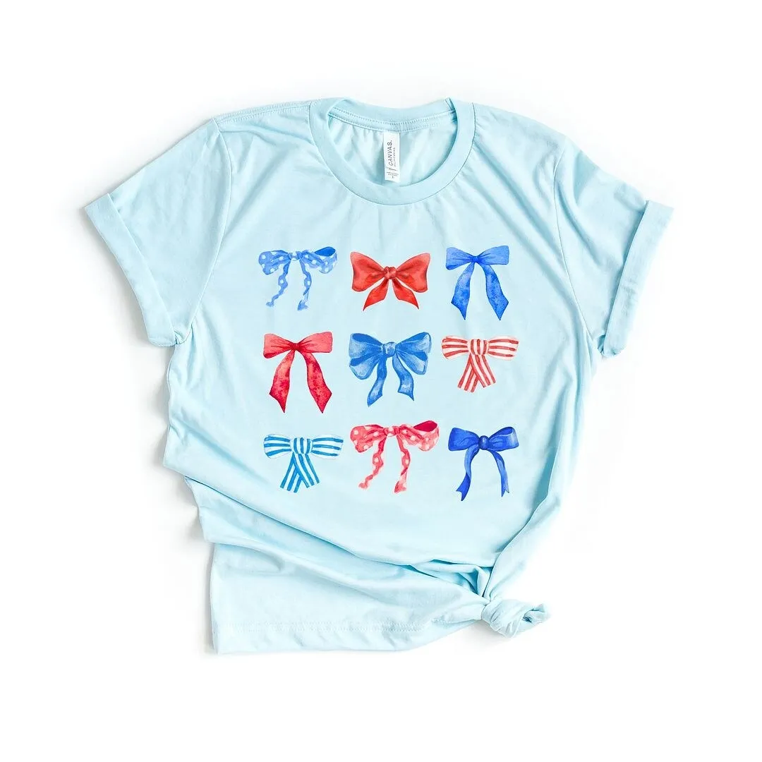 Patriotic Coquette Bow Chart Short Sleeve Crewnneck Tee sold by Zulily product image thumbnail 2