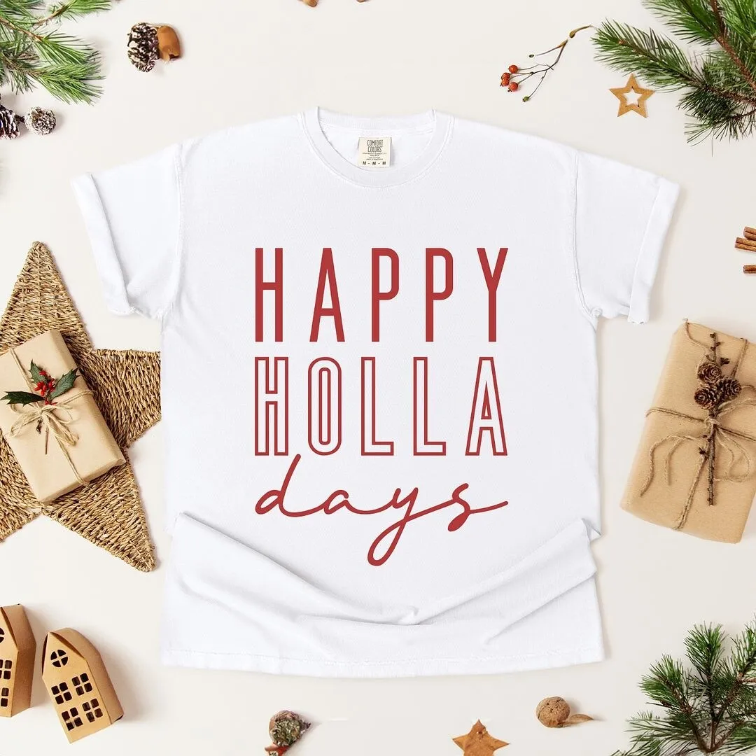 Happy Holla Days Garment Dyed Tee sold by Zulily