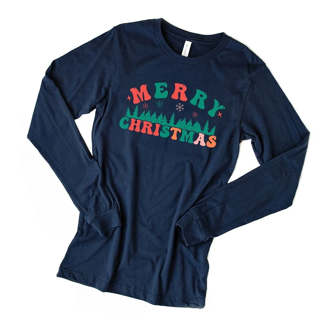 Merry Christmas Trees Long Sleeve Tee sold by Zulily product image thumbnail 2