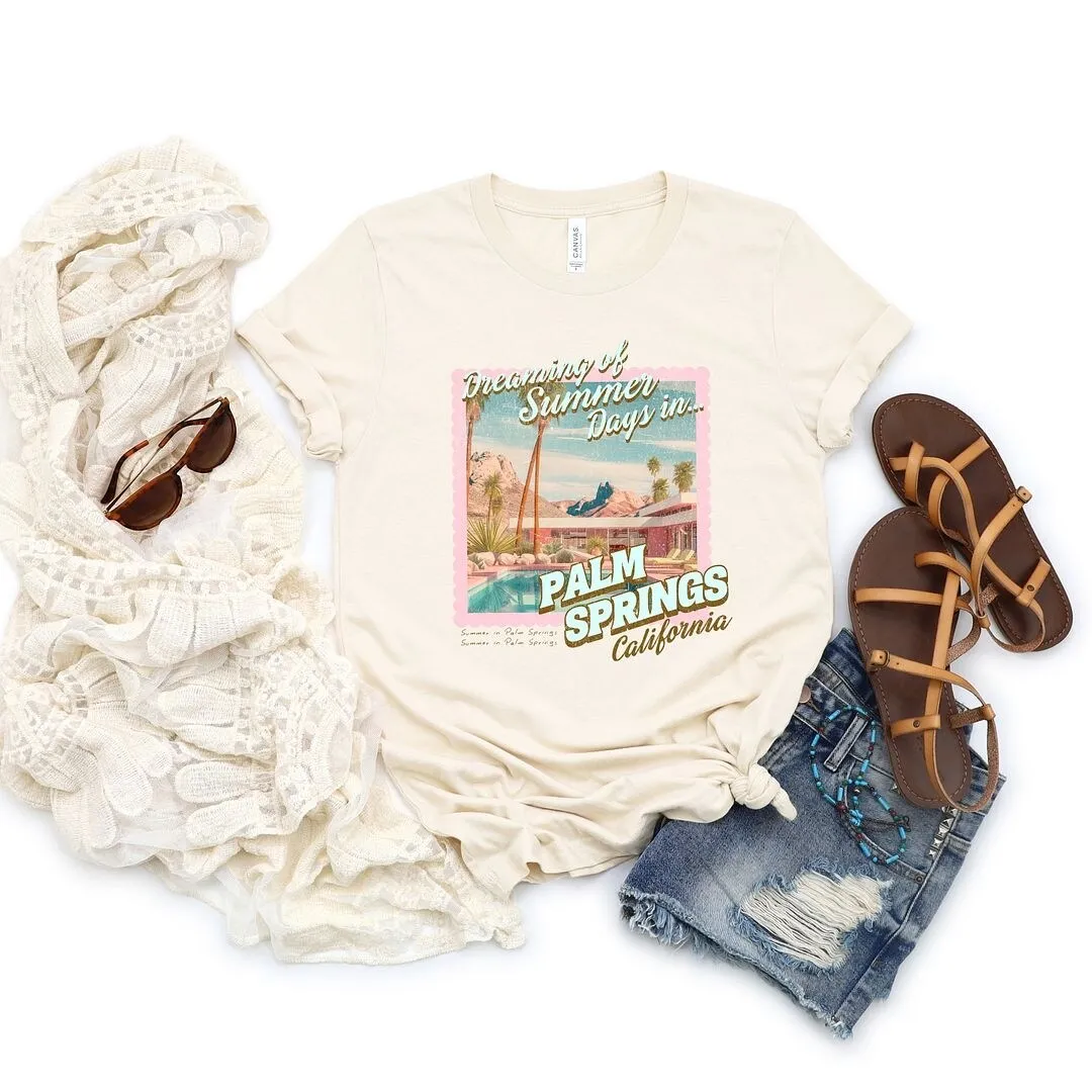 Dreaming Of Palm Springs Short Sleeve Crewnneck Tee sold by Zulily