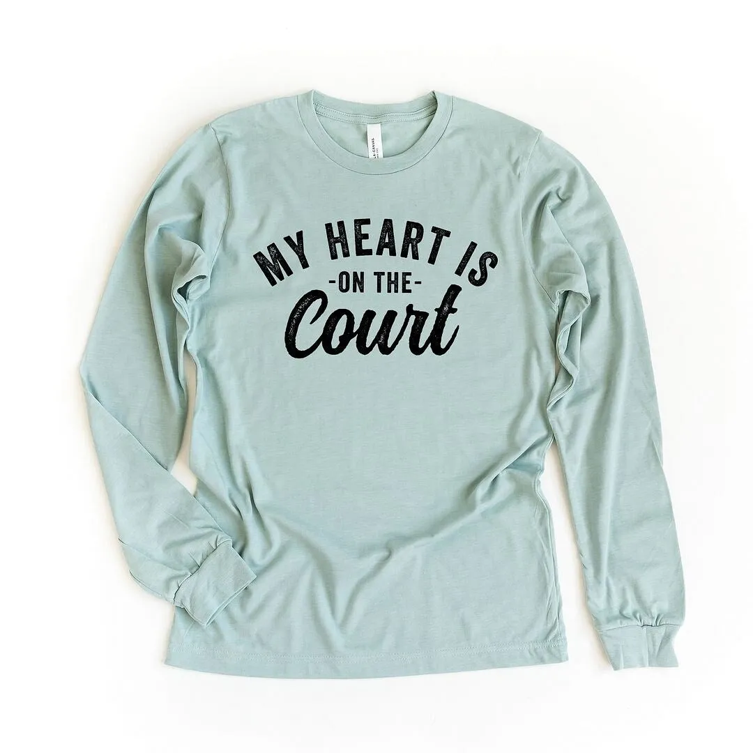 My Heart Is On The Court Long Sleeve Tee sold by Zulily product image thumbnail 2