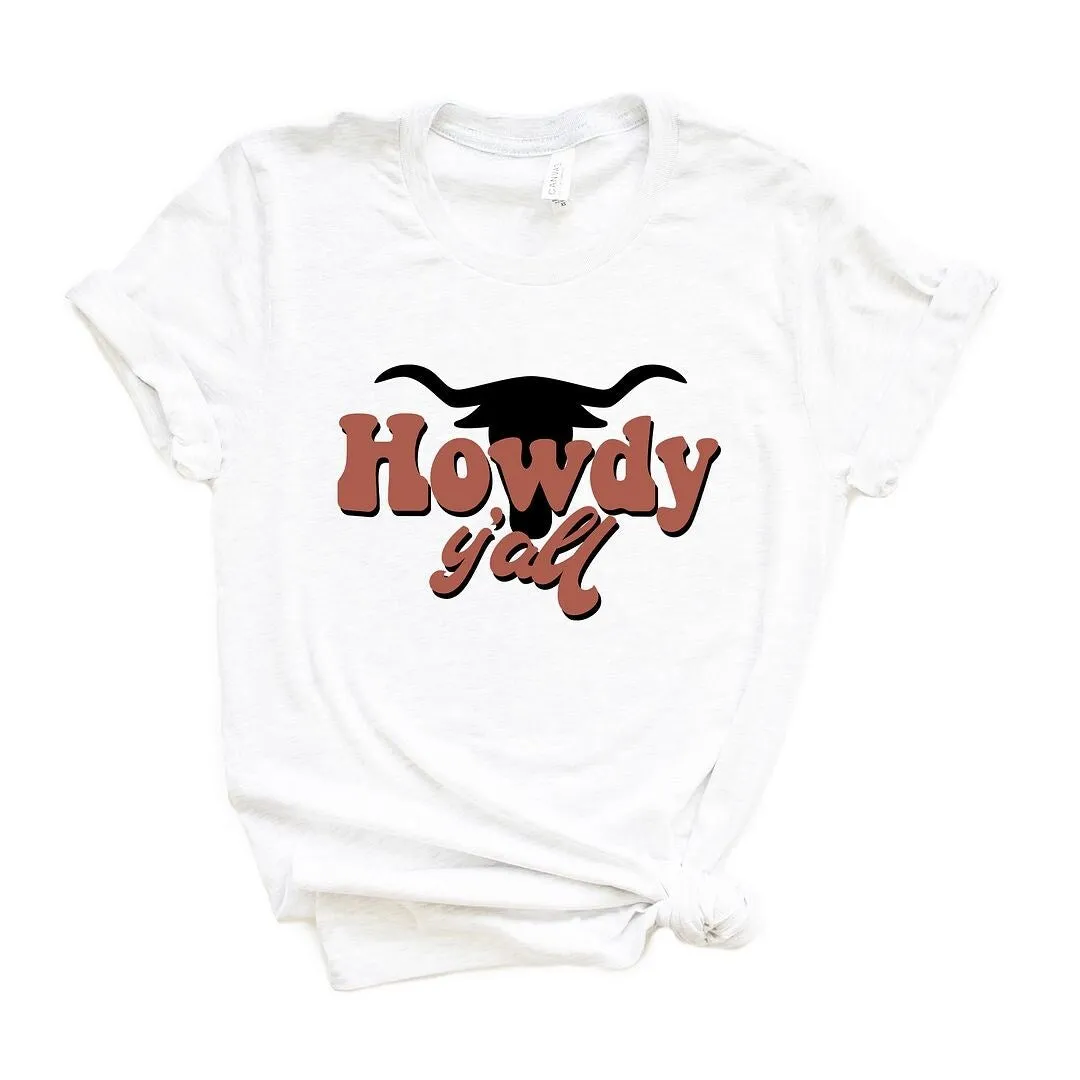 Howdy Y'all Bull Short Sleeve Crewnneck Tee sold by Zulily product image thumbnail 2