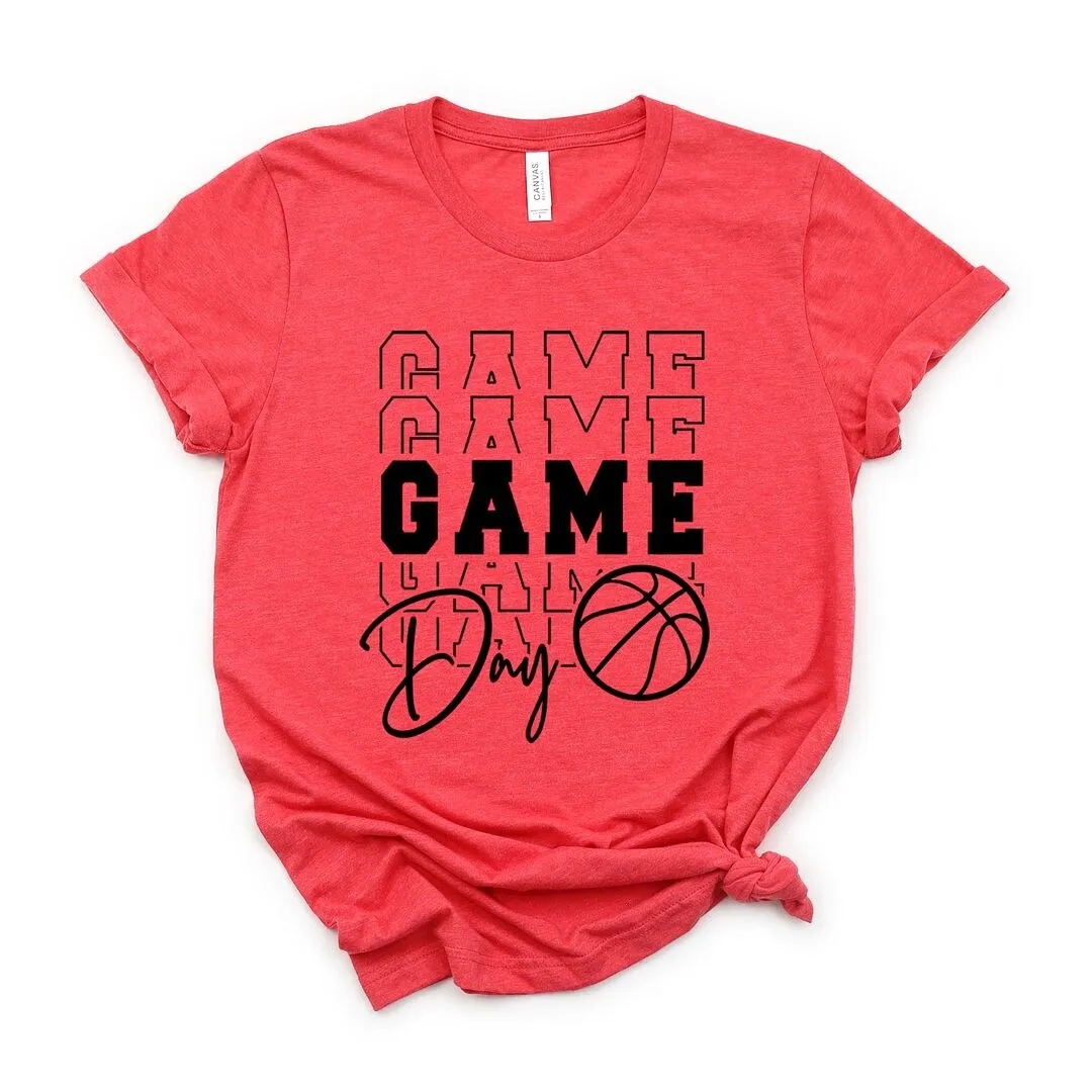 Game Day Stacked Basketball Short Sleeve Crewnneck Tee sold by Zulily product image thumbnail 2