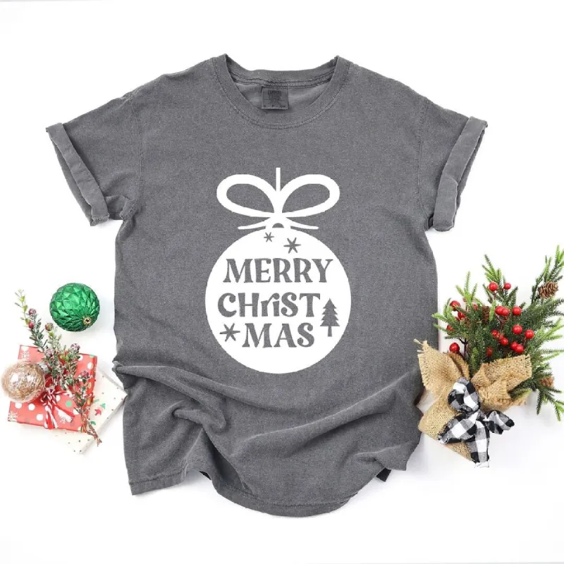 Merry Christmas Ornament Garment Dyed Tee sold by Zulily