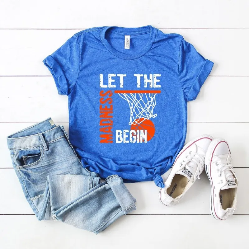 Let The Madness Begin Short Sleeve Crewnneck Tee sold by Zulily