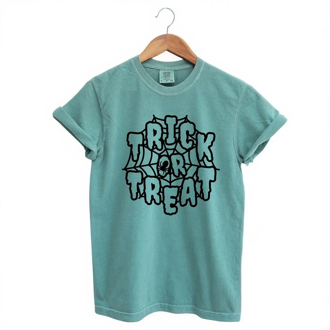 Trick Or Treat Web Garment Dyed Tee sold by Zulily