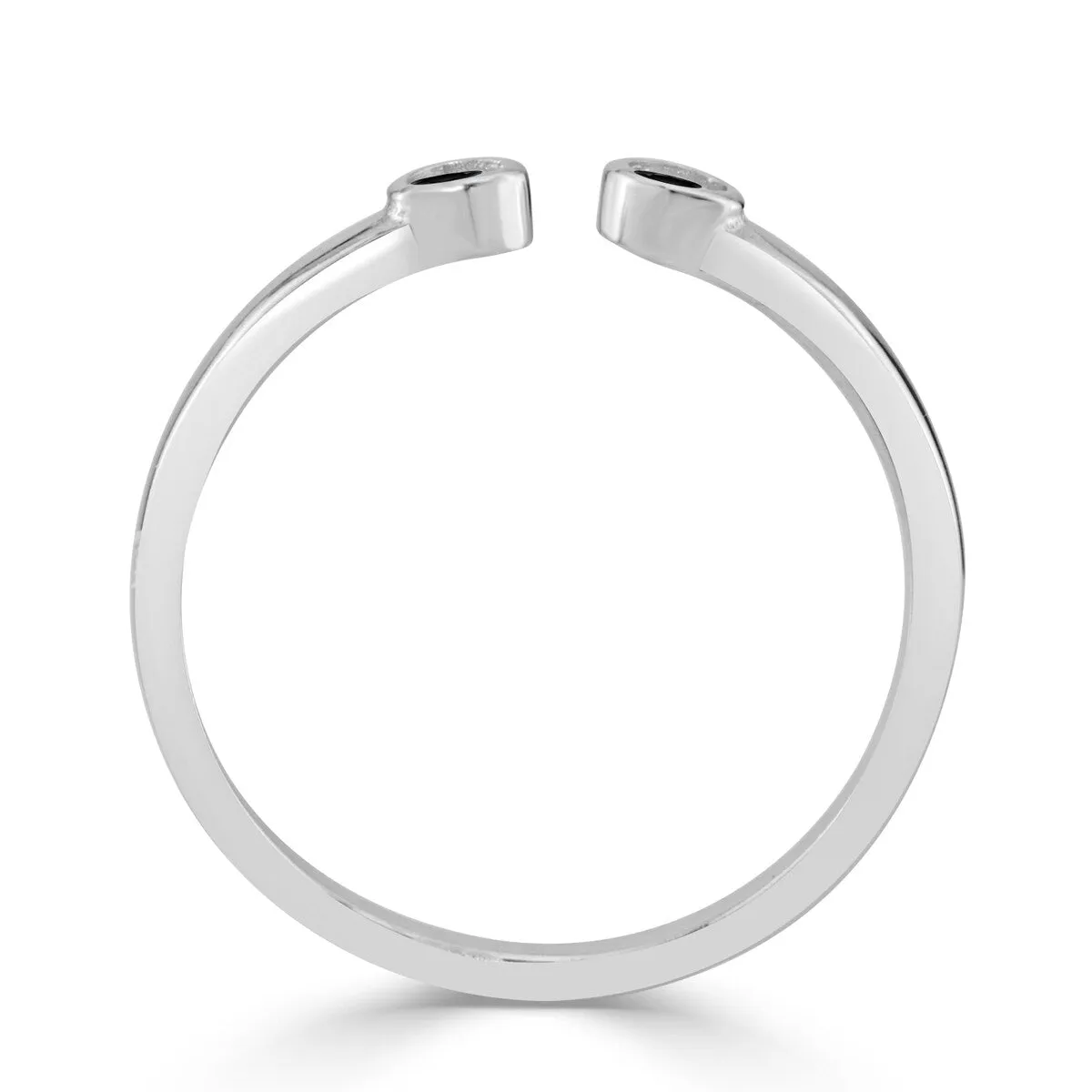 RhythmRocks Sterling Silver Simulated Black Diamond CZ Two Stone Ring (AAA Quality) sold by Zulily product image thumbnail 2