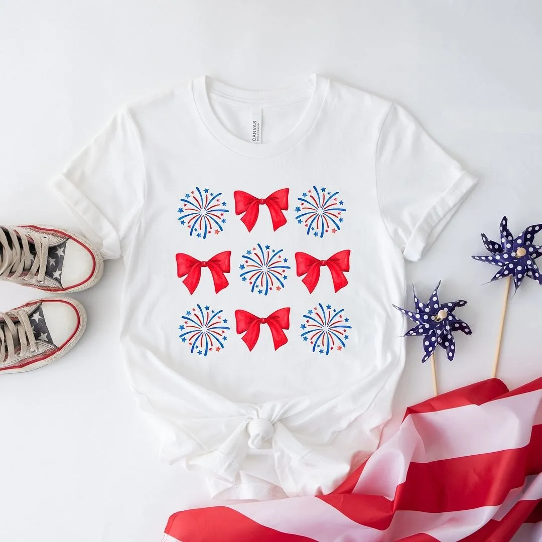 Coquette Firework Chart Short Sleeve Crewnneck Tee sold by Zulily
