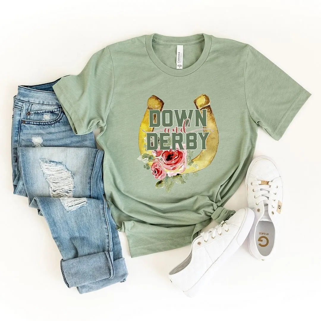 Down And Derby Short Sleeve Crewnneck Tee sold by Zulily