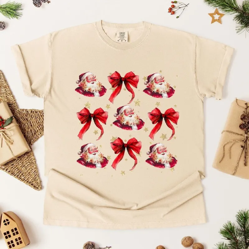 Coquette Santa And Bow Chart Garment Dyed Tee sold by Zulily