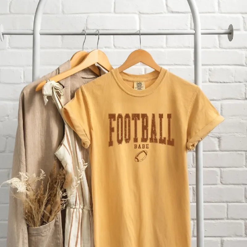 Varsity Football Babe Garment Dyed Tee sold by Zulily