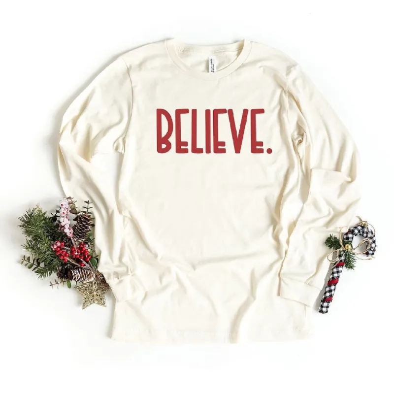 Believe Bold Long Sleeve Tee sold by Zulily