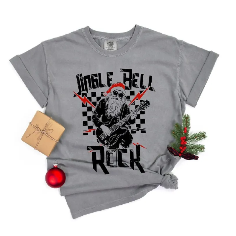 Jingle Bell Rock Santa Garment Dyed Tee sold by Zulily