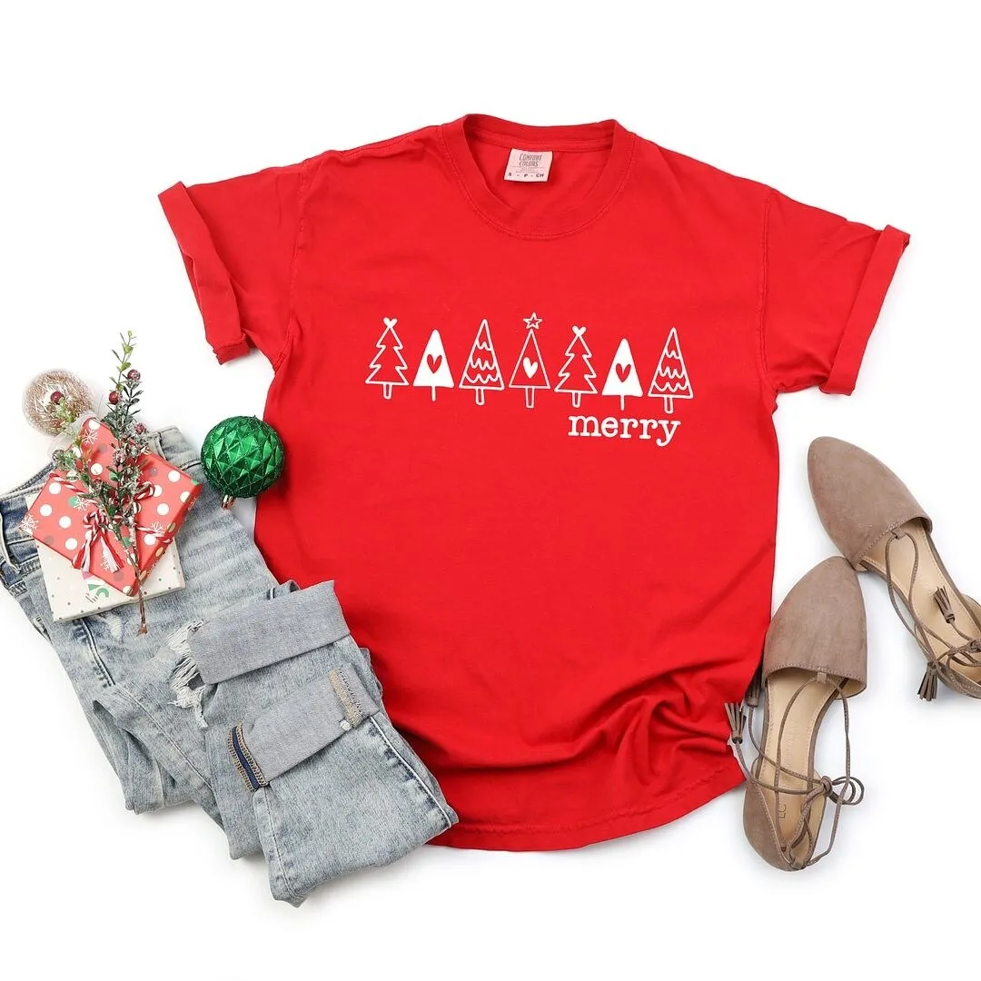 Merry Trees Garment Dyed Tee sold by Zulily