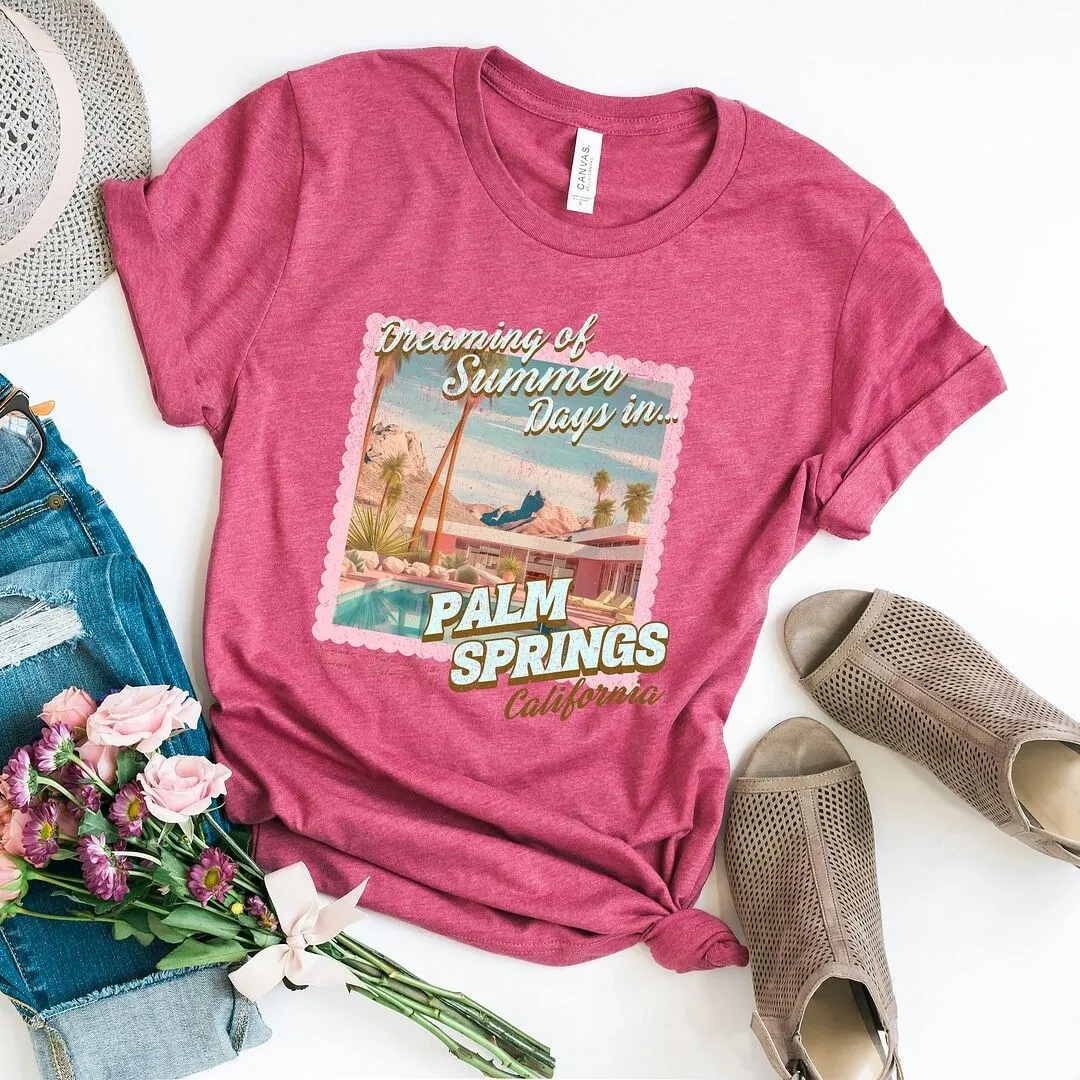 Dreaming Of Palm Springs Short Sleeve Crewnneck Tee sold by Zulily