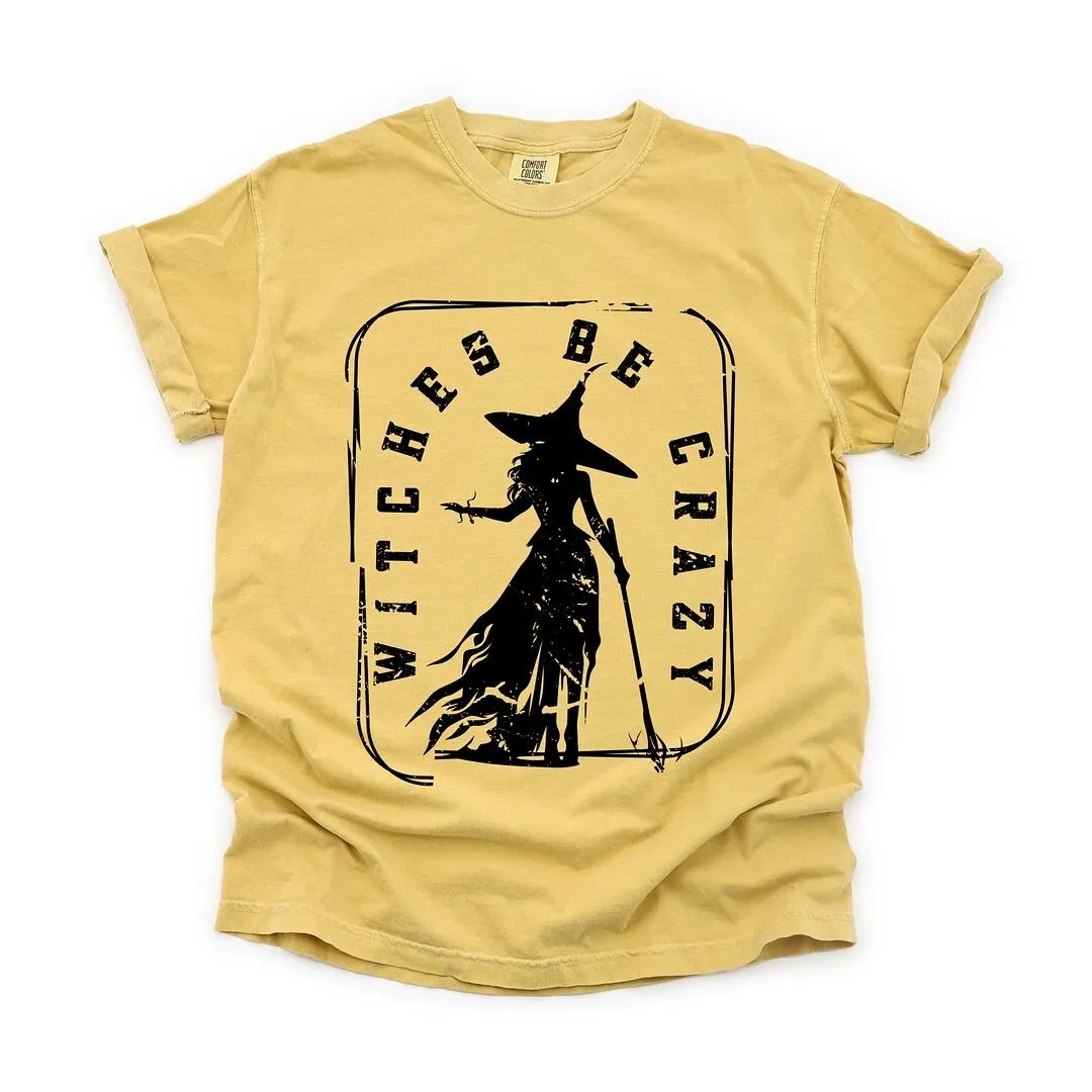 Witches Be Crazy Rectangle Garment Dyed Tee sold by Zulily