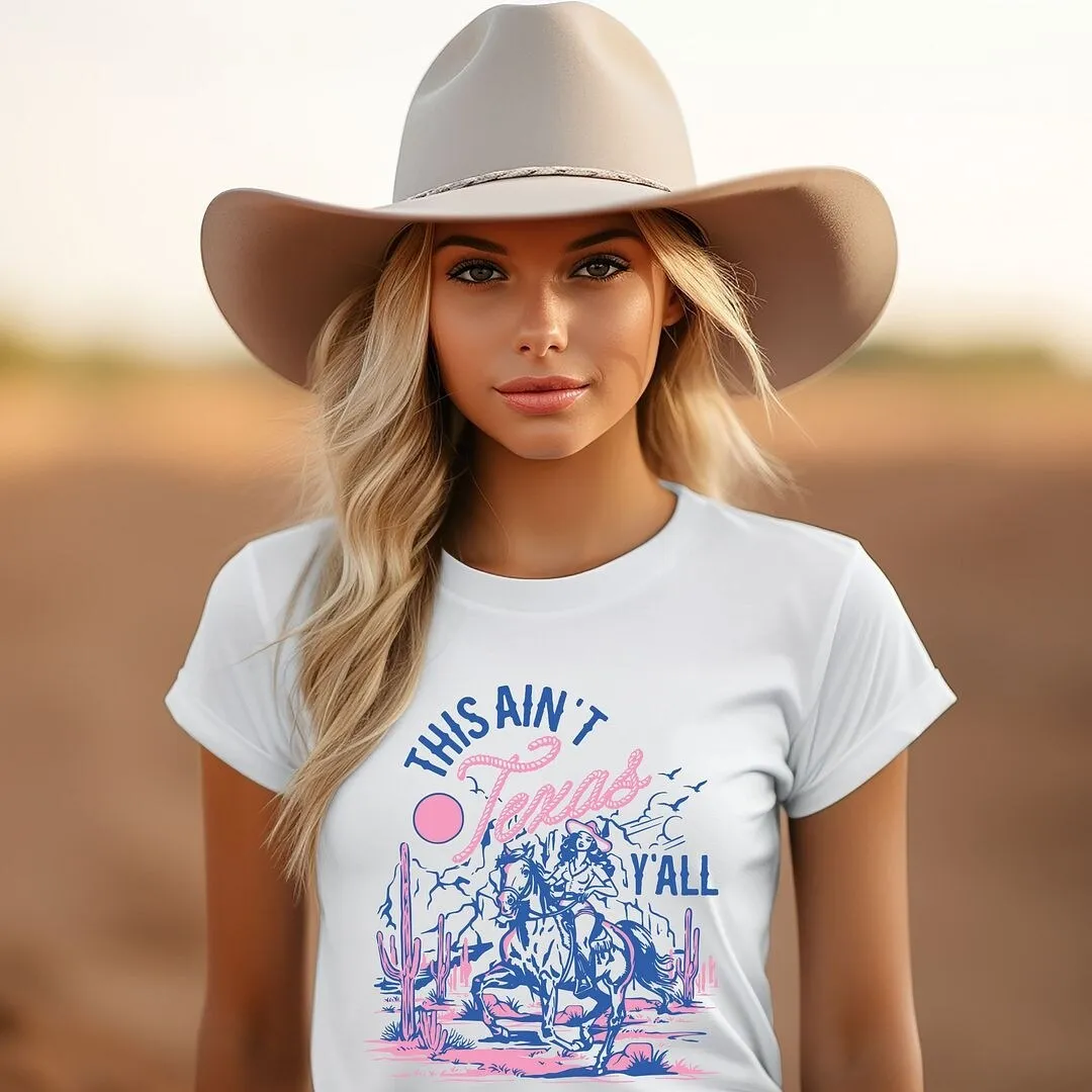 This Ain't Texas Cowgirl Short Sleeve Crewnneck Tee sold by Zulily product image thumbnail 3