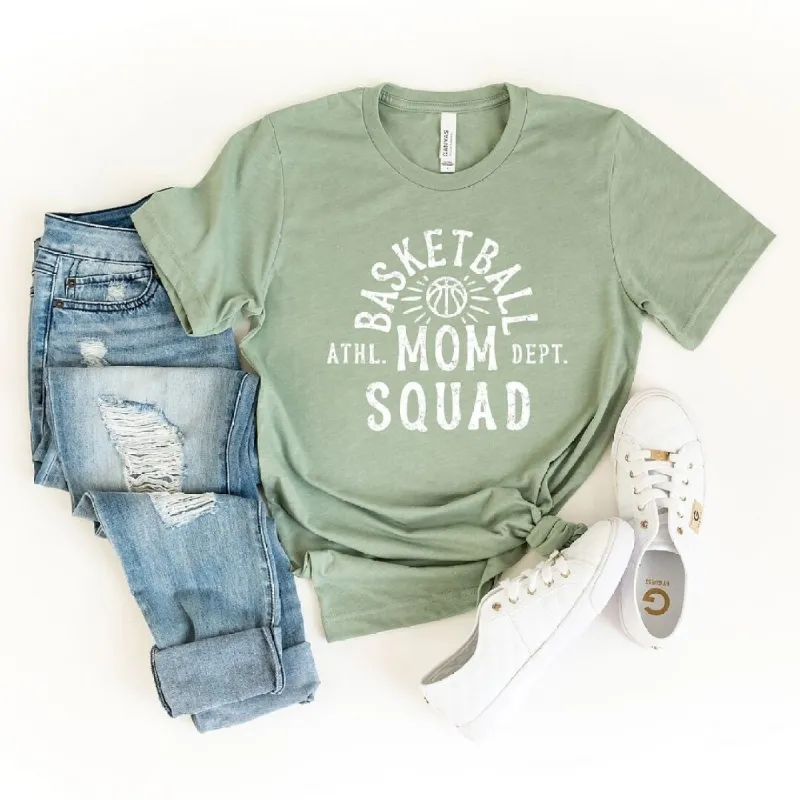 Basketball Mom Squad Short Sleeve Crewnneck Tee sold by Zulily