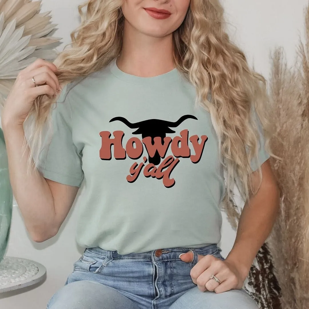 Howdy Y'all Bull Short Sleeve Crewnneck Tee sold by Zulily product image thumbnail 3