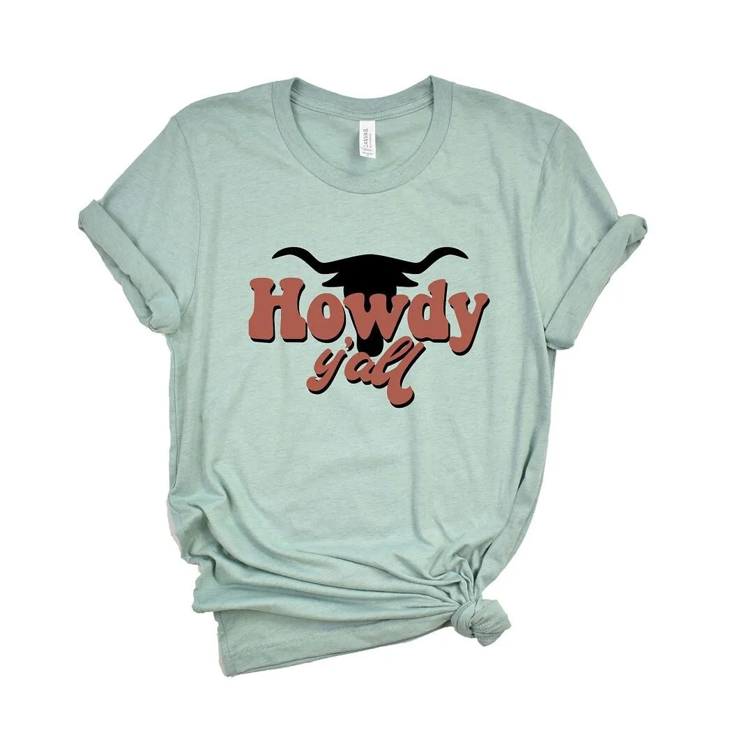 Howdy Y'all Bull Short Sleeve Crewnneck Tee sold by Zulily product image thumbnail 2