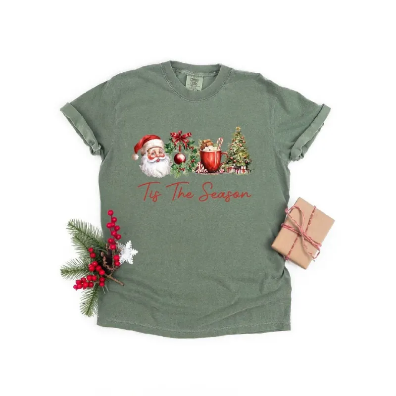 Tis The Season Christmas Collage Garment Dyed Tee sold by Zulily