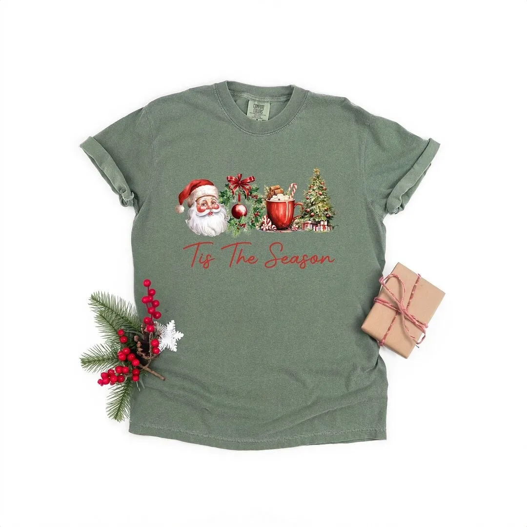 Tis The Season Christmas Collage Garment Dyed Tee sold by Zulily