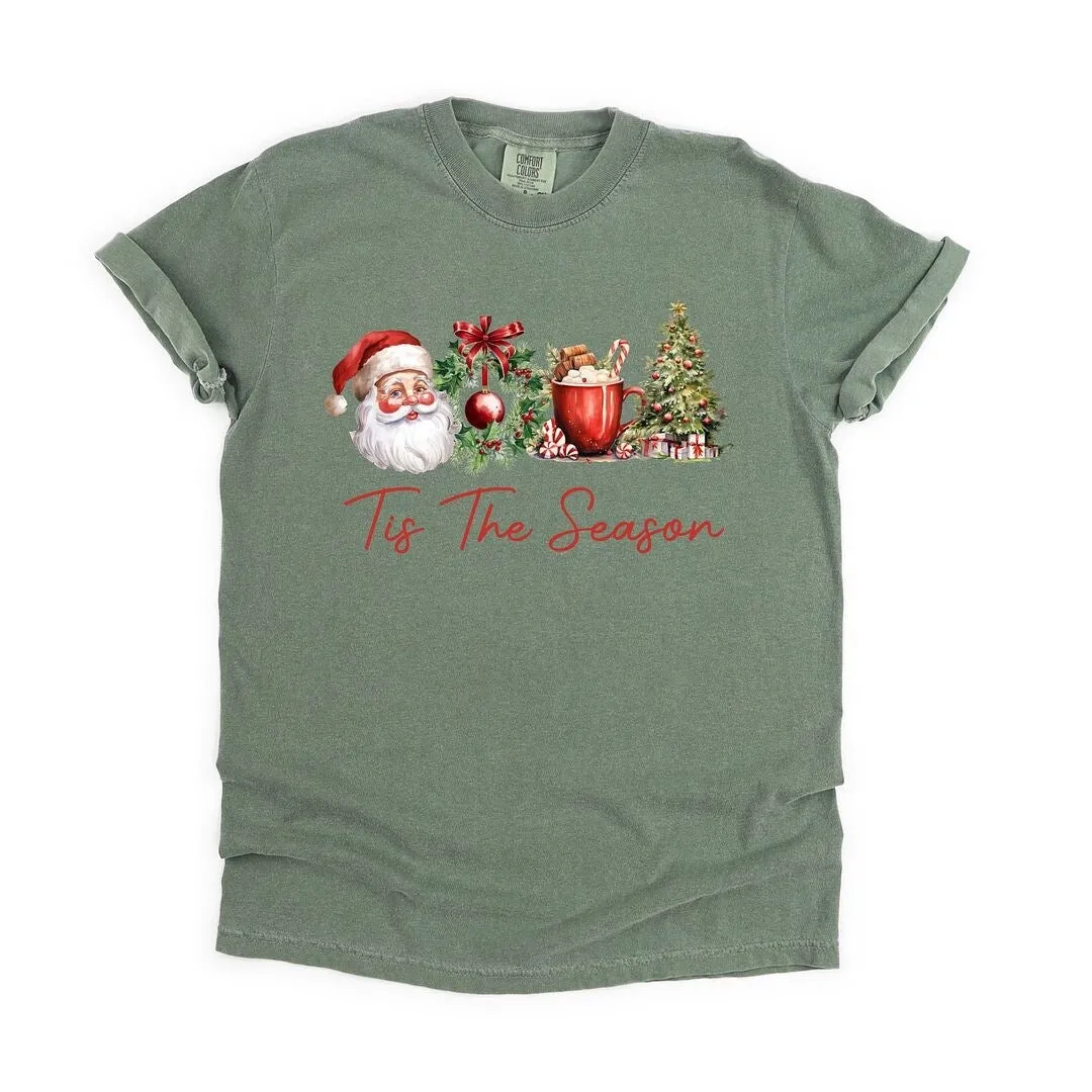 Tis The Season Christmas Collage Garment Dyed Tee sold by Zulily product image thumbnail 2