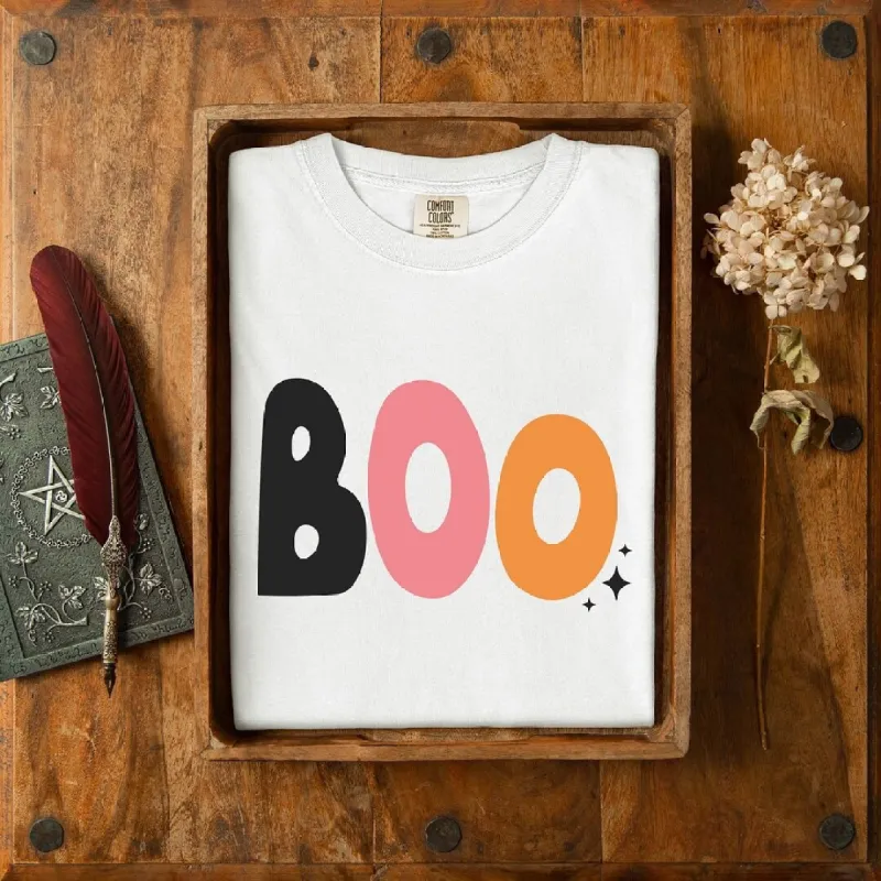 Boo Colorful Stars Garment Dyed Tee sold by Zulily
