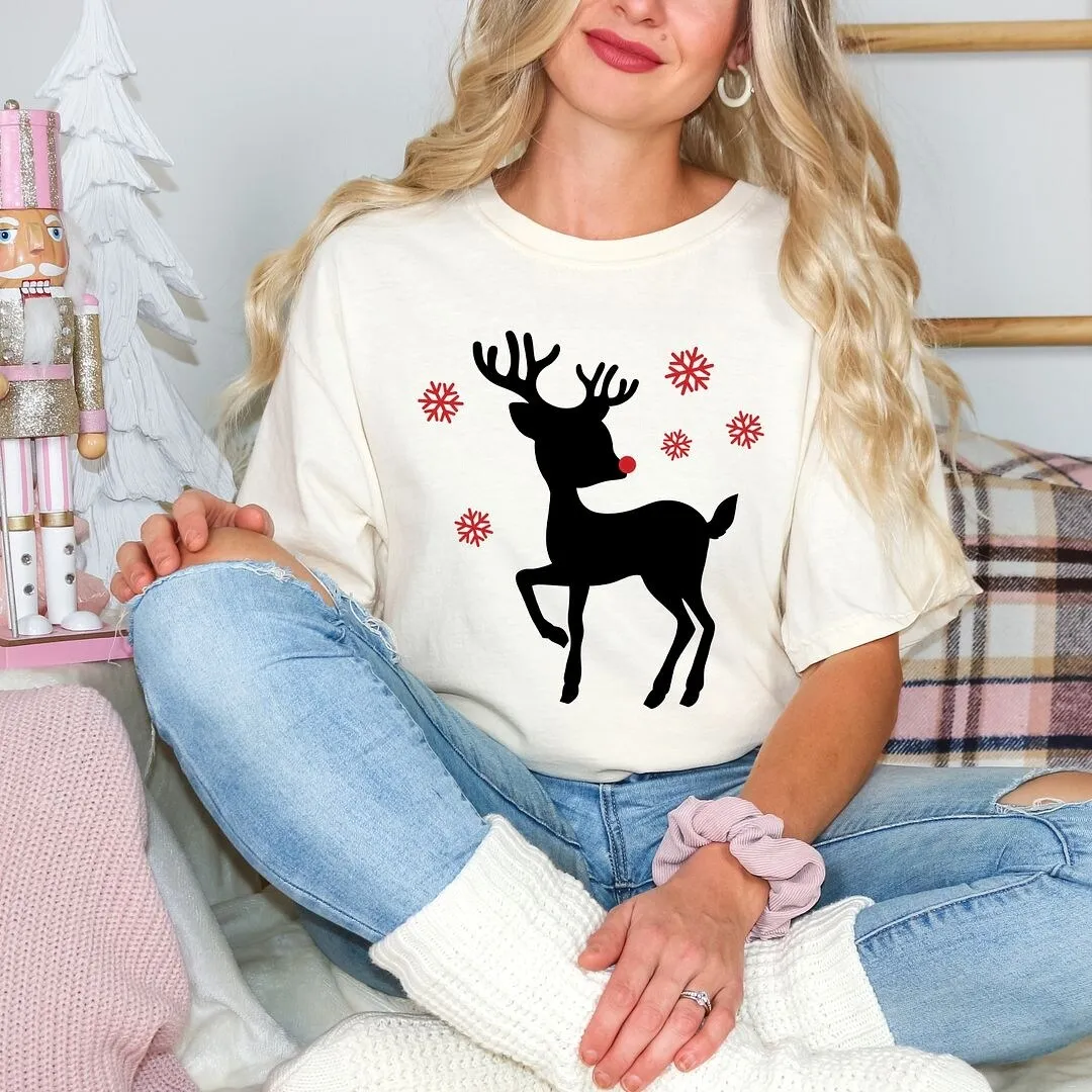 Rudolph Reindeer Garment Dyed Tee sold by Zulily product image thumbnail 3