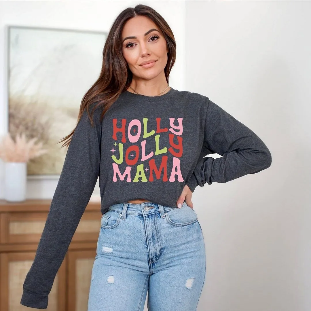 Holly Jolly Mama Colorful Long Sleeve Tee sold by Zulily product image thumbnail 3