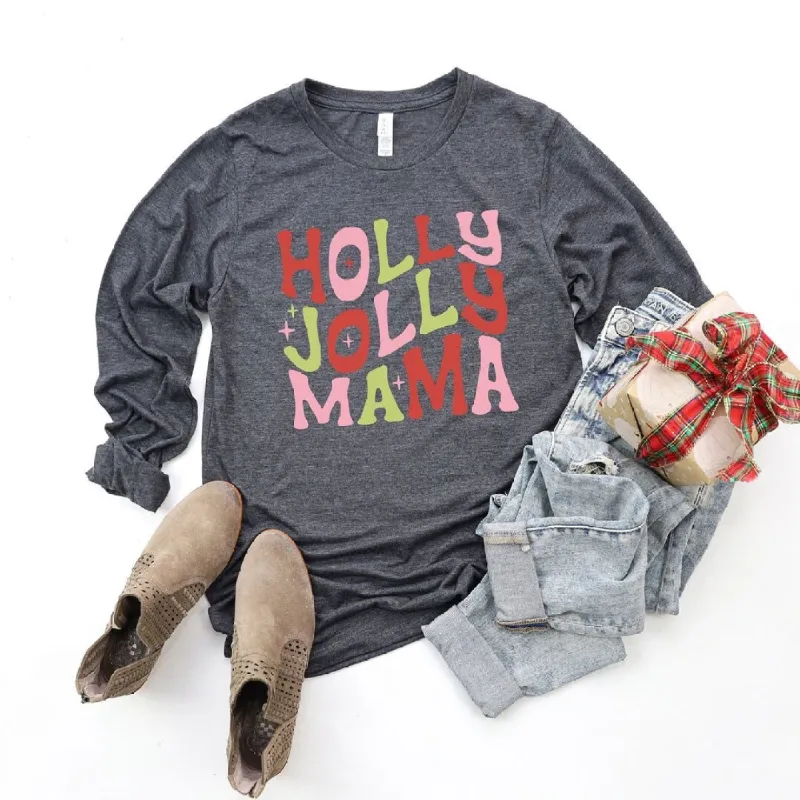 Holly Jolly Mama Colorful Long Sleeve Tee sold by Zulily