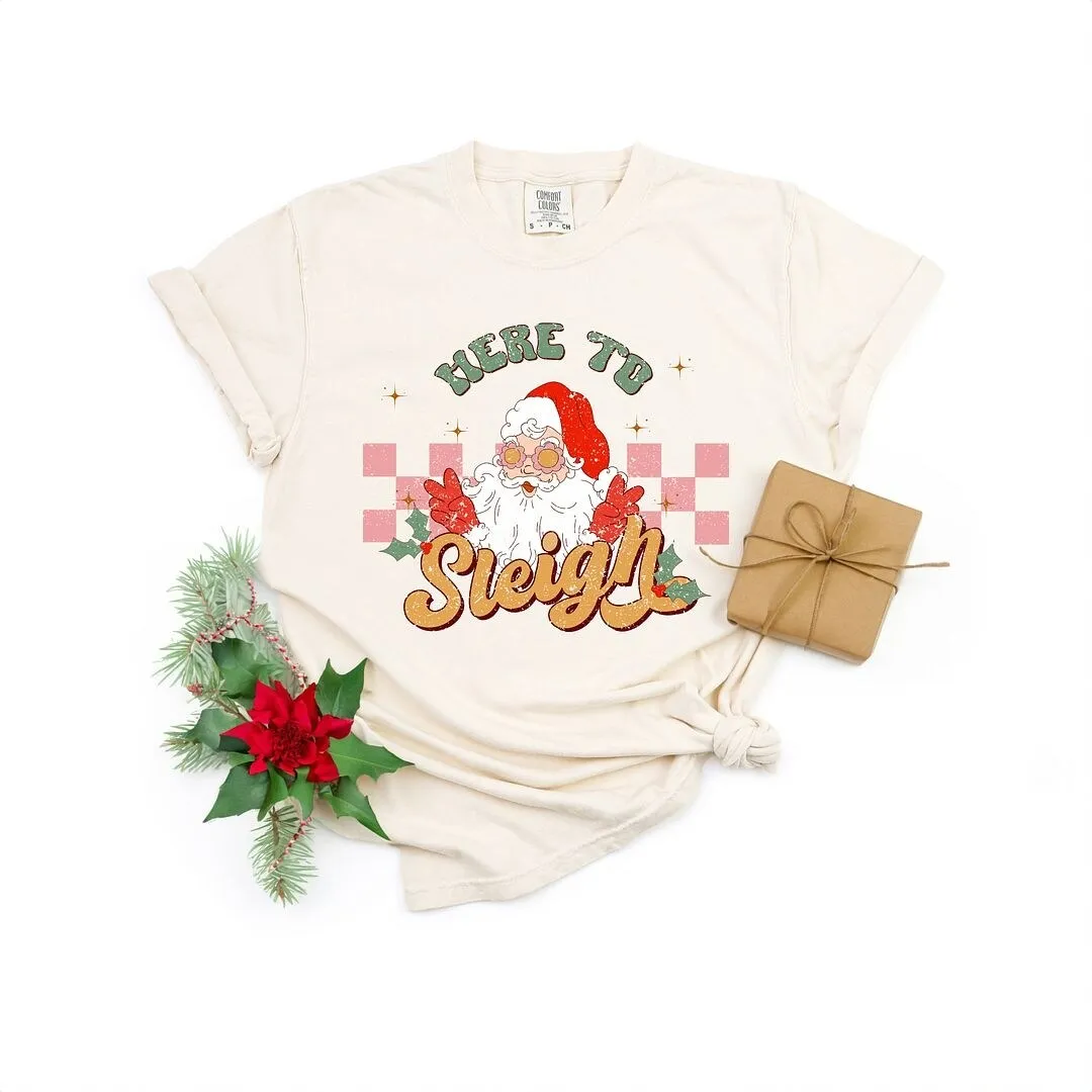 Here To Sleigh Garment Dyed Tee sold by Zulily