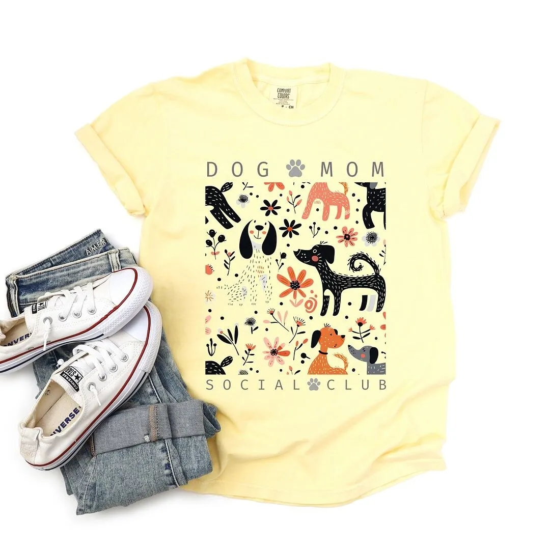 Dog Mom Social Club Garment Dyed Tee sold by Zulily