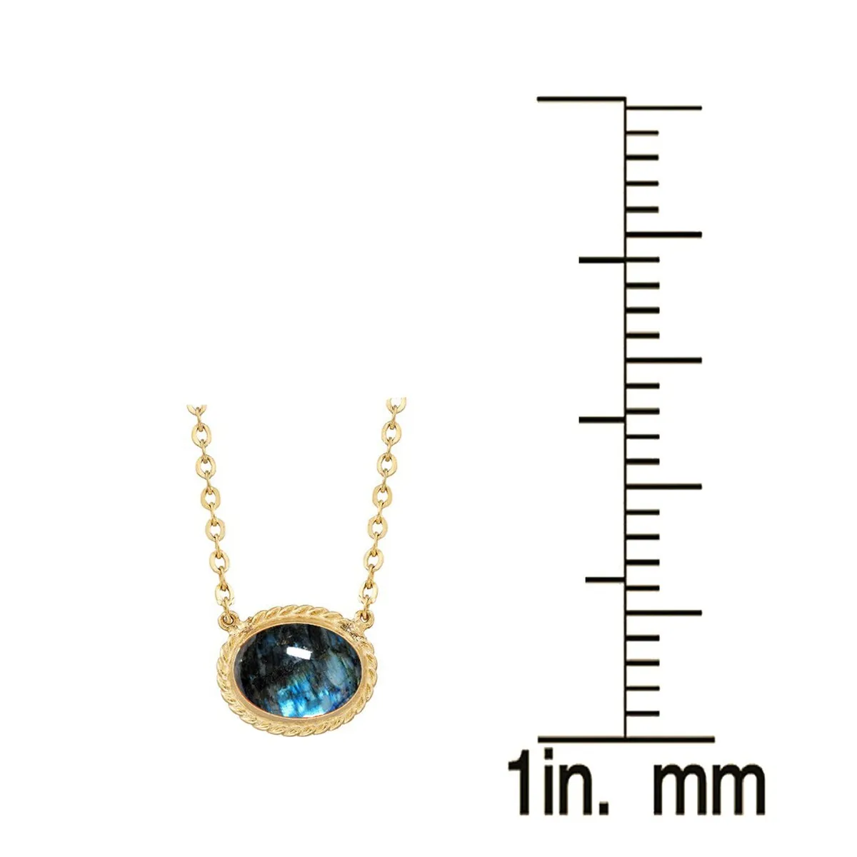 Gold Over Sterling Silver 2.20ct Labradorite Solitaire Necklace sold by Zulily product image thumbnail 2