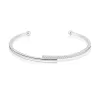 RhythmRocks Sterling Silver Round Diamond Simulant CZ Dual By-Pass Bangle Bracelet (AAA Quality) sold by Zulily