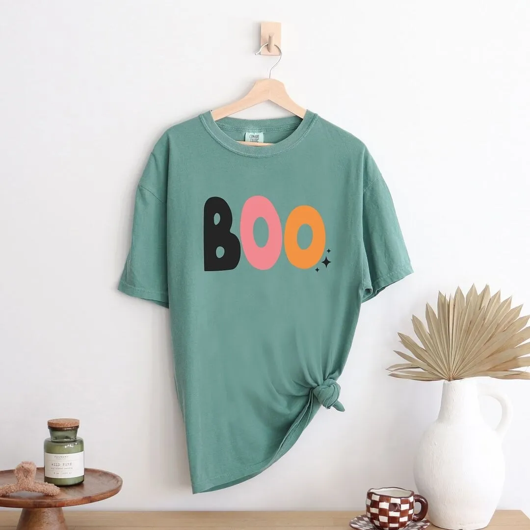 Boo Colorful Stars Garment Dyed Tee sold by Zulily