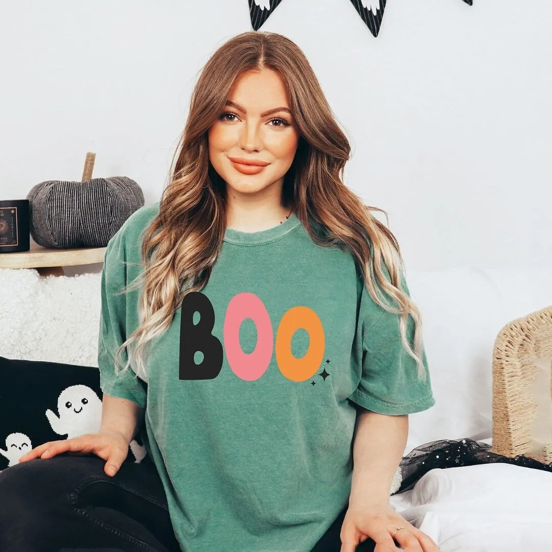 Boo Colorful Stars Garment Dyed Tee sold by Zulily product image thumbnail 3