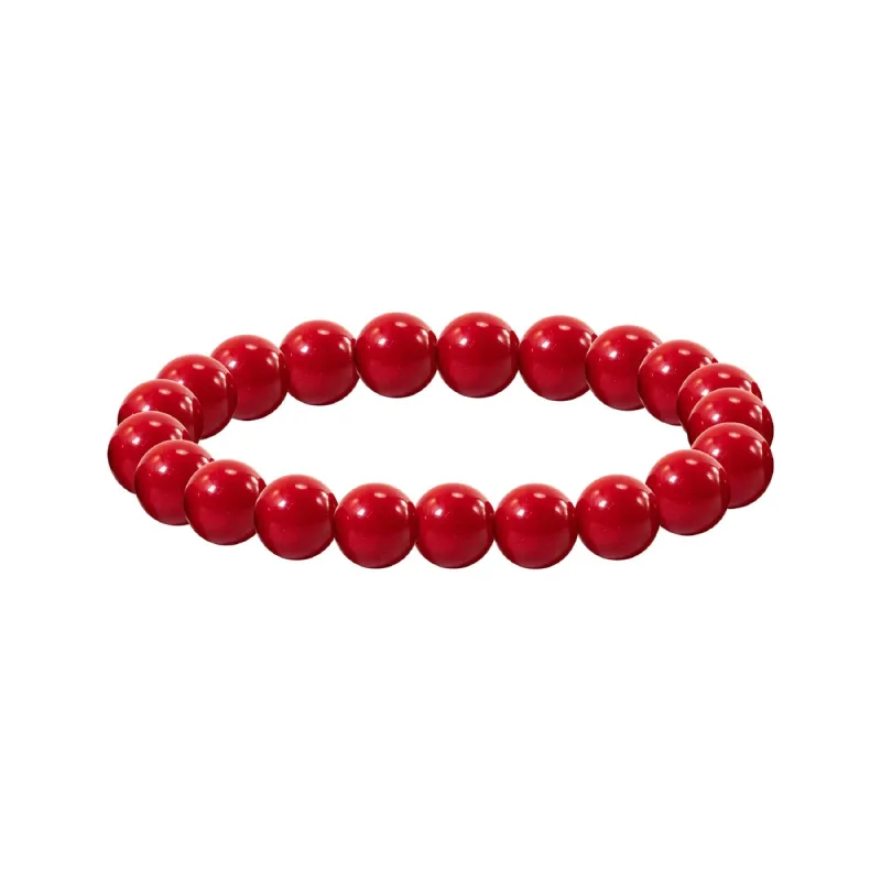 8MM Coral Beaded Stretch Bracelet sold by Zulily