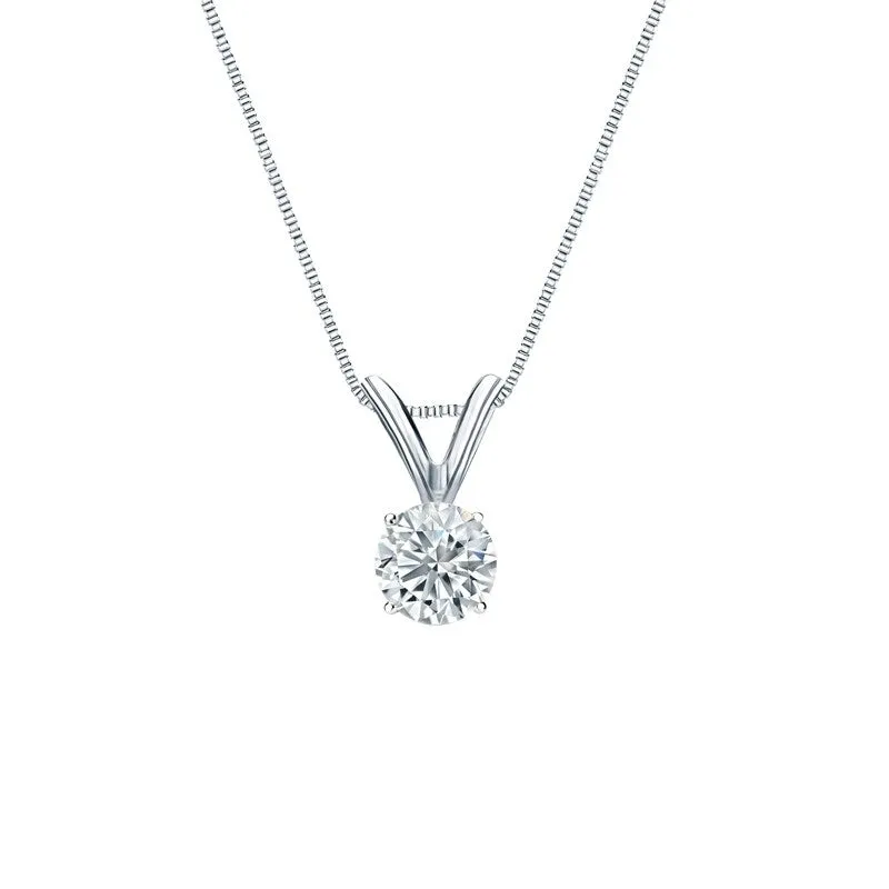 RhythmRocks Sterling Silver Lab Grown Round Diamond Necklace Pendant 1.50 ct. tw. 4-Prong (F-G VS) sold by Zulily product image thumbnail 2