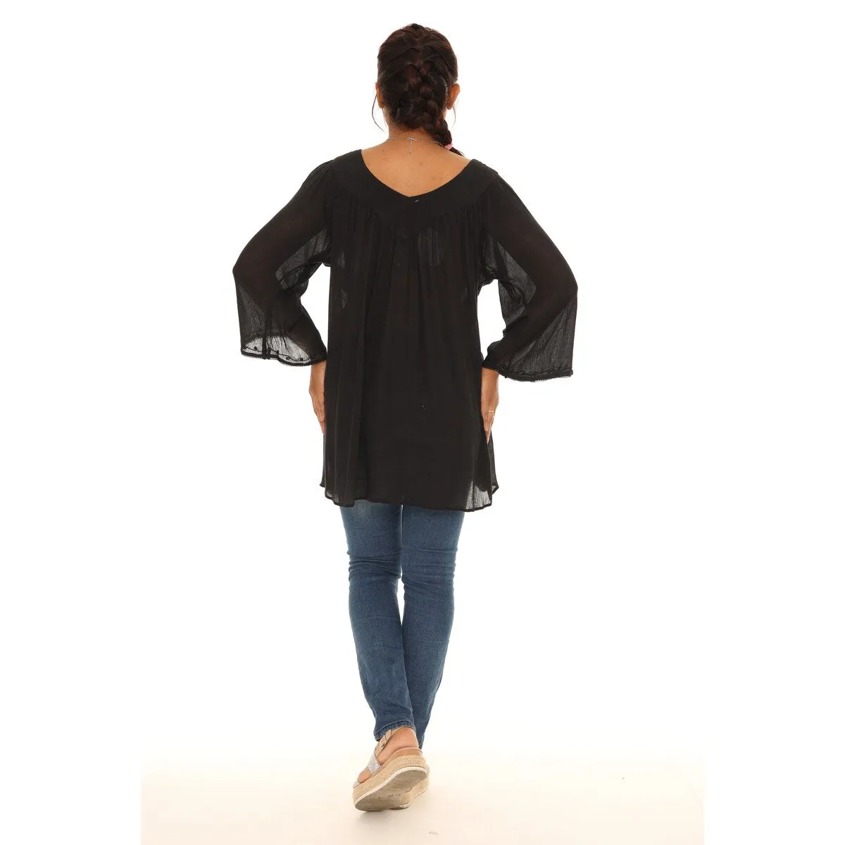 Floral V-Neck Long-Sleeve Tunic sold by Zulily product image thumbnail 2