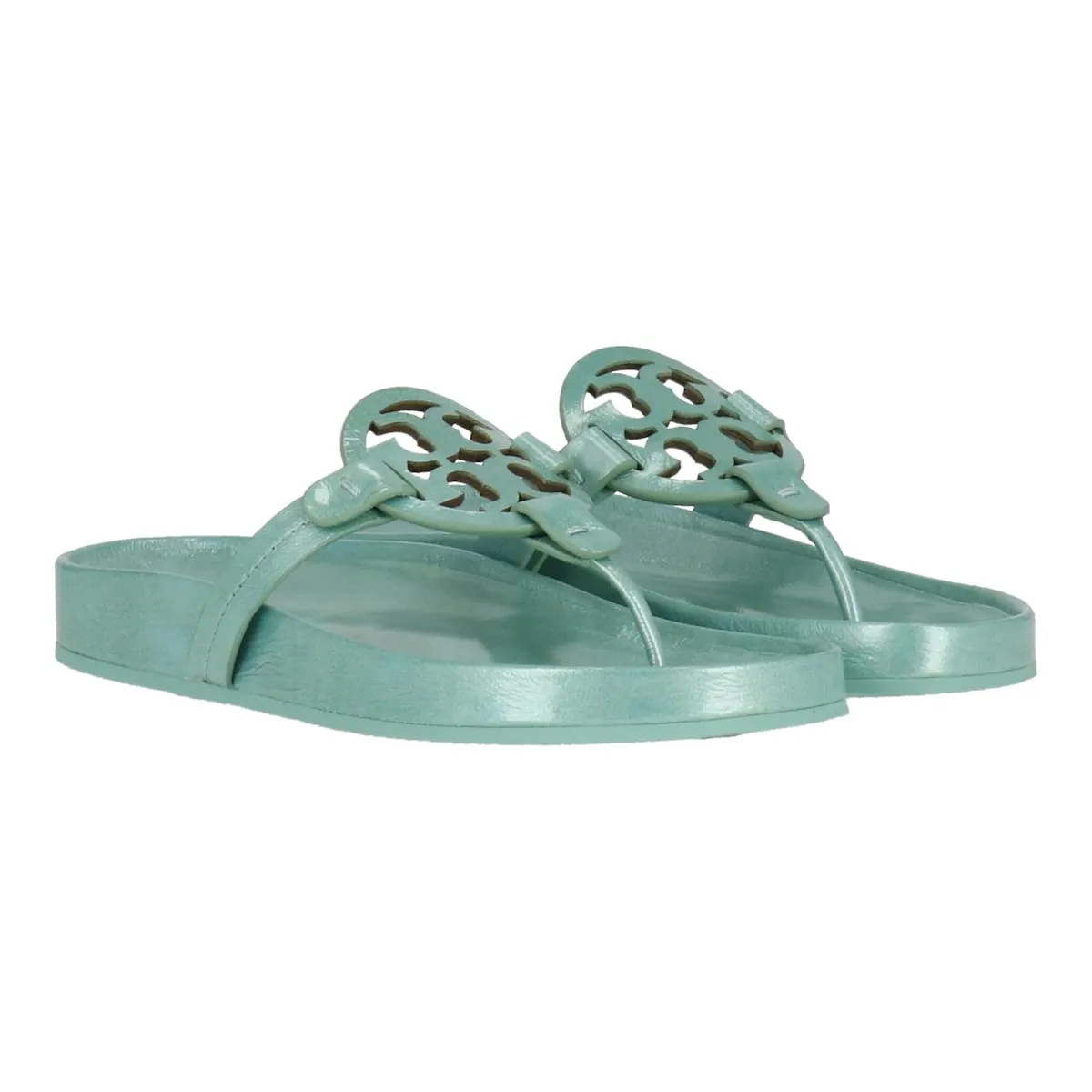 Tory Burch Womens Light Blue Miller Cloud Sandal sold by Zulily