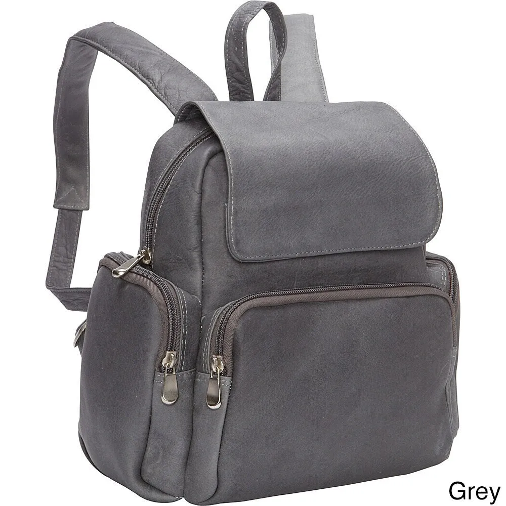 LeDonne Leather Womens Multi Pocket Backpack sold by Zulily product image thumbnail 4