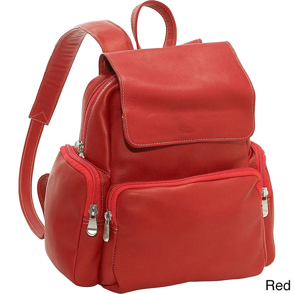 LeDonne Leather Womens Multi Pocket Backpack sold by Zulily product image thumbnail 3