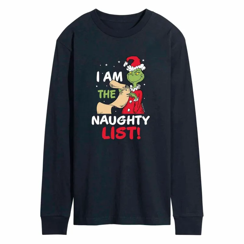 Men's The Grinch I Am The Naughty List Long Sleeve Tee sold by Zulily