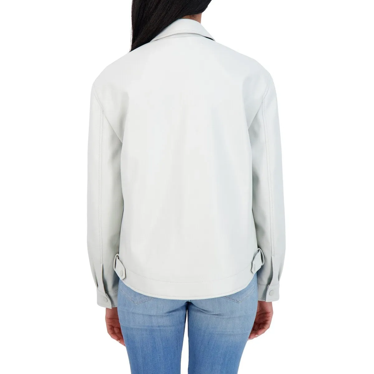 Sebby Collection Women's Faux Leather Shirt Jacket sold by Zulily product image thumbnail 2