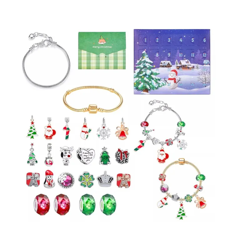 Celebrate the Magic of Christmas with This Festive Silver & Gold Bracelet Set made by Zulily