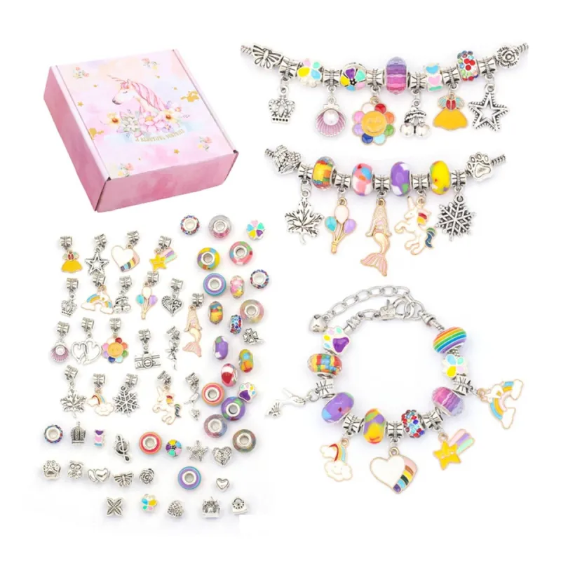 Silvertone Charm Bracelet Set with Mixed Charms made by Zulily