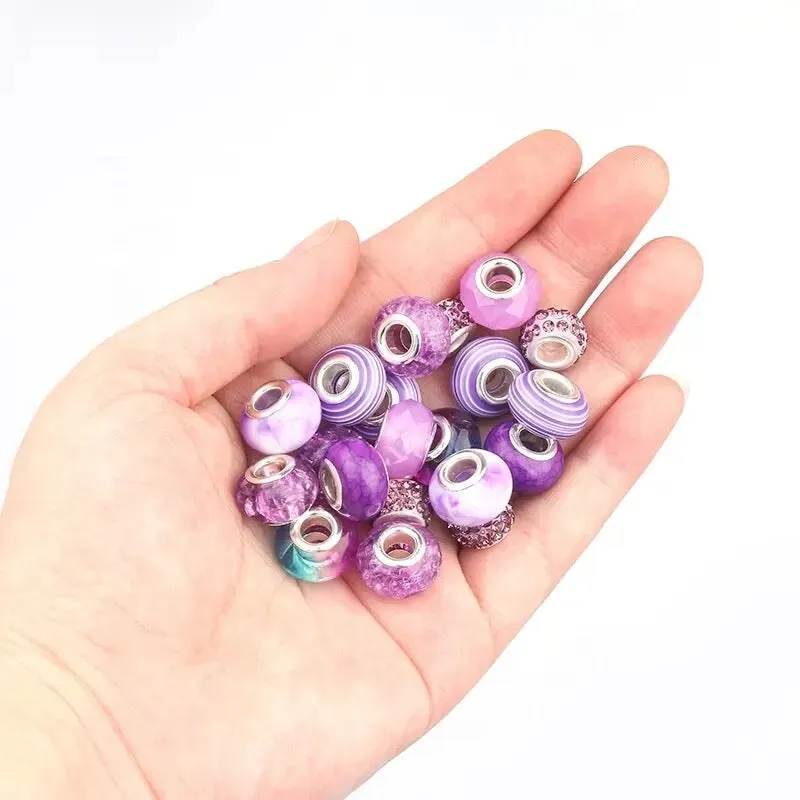 Silvertone Charm Bracelet Set with Purple Charms sold by Zulily product image thumbnail 2