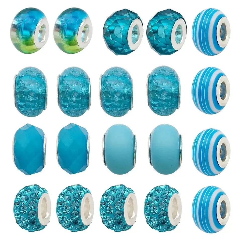 Silvertone Charm Bracelet Set with Blue Charms sold by Zulily product image thumbnail 3