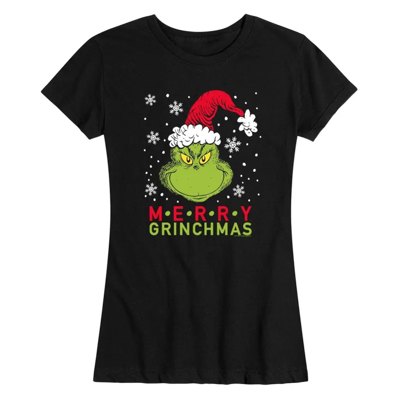 Women's The Grinch Merry Grinchmas Short Sleeve Tee sold by Zulily